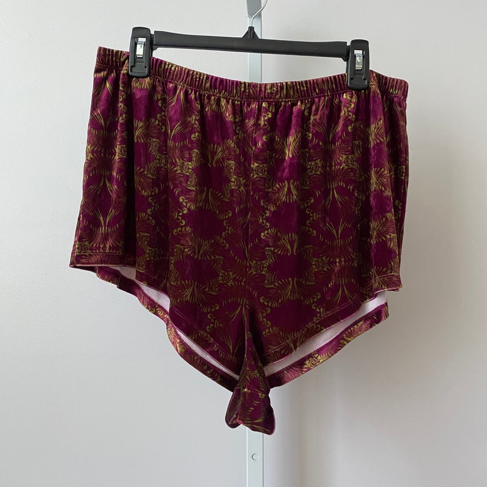 Savage X Fenty Moody Witchy Sleepwear High Waisted Velvet Lounge Shorts‎ 3X